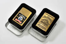 【ZIPPO】　JACK DANIEL'S JIMBEAM ジャック・ダニエル　ビム・ビーム　２点まとめ　●　オイルライター　0302117-5_画像1