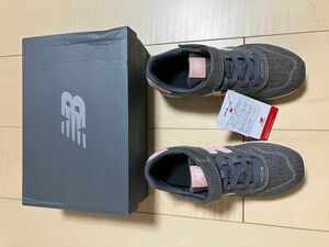 新品 new balance ニューバランス YV373 DC2 グレーデニム/ピンク 21.5cm キッズ スニーカー　