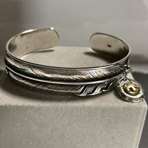 [ anonymity delivery ] feather Eagle bangle bracele silver925 stamp Indian jewelry flat strike . men's lady's Conti .