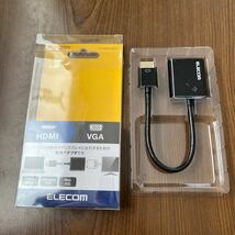 603p0110☆ エレコム(ELECOM) 変換アダプタ HDMI VGA ブラック AD-HDMIVGABK2_画像1