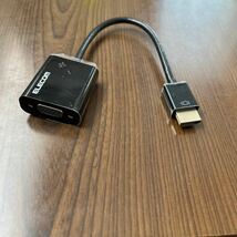 603p0110☆ エレコム(ELECOM) 変換アダプタ HDMI VGA ブラック AD-HDMIVGABK2_画像4