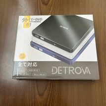 603p1810☆ DETROVA 外付けDVD/CDドライブ DVDレコ CD/DVD-Rプレイヤー USB3.0&Type-C両用ケーブル _画像1