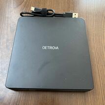 603p1810☆ DETROVA 外付けDVD/CDドライブ DVDレコ CD/DVD-Rプレイヤー USB3.0&Type-C両用ケーブル _画像4