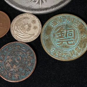 中国古銭 硬貨 銅貨 銀貨 光緒元宝 中華民国銅元 など 7枚 総重量261gの画像8