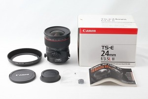 ◆新品同様◆Canon キヤノン TS-E 24mm F3.5L II 付属品満載 元箱◇M43726