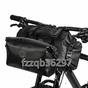 自転車2in1フロントバッグ8L+4L 防水 2WAY仕様 独立使用可 反射ステ 