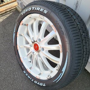 【訳あり】車検対応 200系ハイエース 夏タイヤ ホイール4本セット 225/50R18 TOYO H30 18インチ 1台分 ホワイトレター BD12の画像5