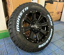 新品4本セット デリカD5 エクストレイル 16インチ モンスタ マッドウォーリアー 215/70R16 235/70R16 ホワイトレター DeathRock_画像2