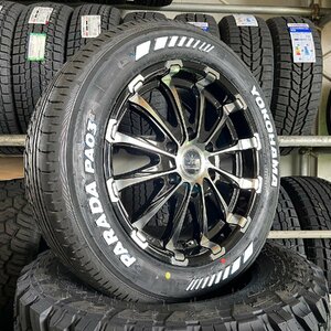 【200系ハイエース専用設計】車検対応 17インチタイヤホイールセット 215/60R17 ヨコハマ パラダ ホワイトレター 4本セット BD12 夏タイヤ