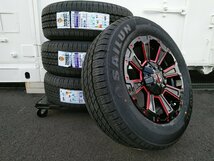 車検対応 200系ハイエース タイヤホイールセット SAILUN COMMERCIO PRO 215/65R16 16インチ LEXXEL DeathRock デスロック_画像1