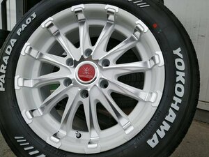 車検対応 ハイエース200系 人気 タイヤホイールセット 新品4本 BD12 ヨコハマ パラダ 215/60R17 ホワイトレター 17インチ