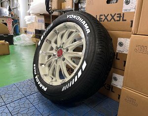 [ vehicle inspection correspondence ] Hiace 200 series 17 -inch 215/60R17 tire wheel 4 pcs set BD12 Yokohama palada white letter new goods sa Mata iya