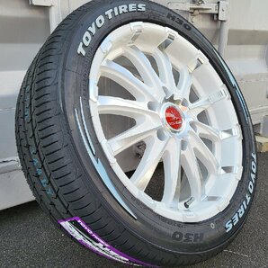 【訳あり】車検対応 200系ハイエース 夏タイヤ ホイール4本セット 225/50R18 TOYO H30 18インチ 1台分 ホワイトレター BD12の画像1