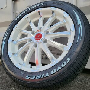 【訳あり】車検対応 200系ハイエース 夏タイヤ ホイール4本セット 225/50R18 TOYO H30 18インチ 1台分 ホワイトレター BD12の画像7