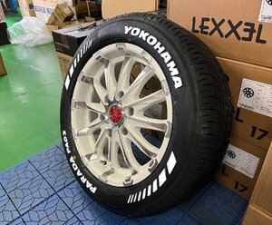 【ハイエース200系】車検対応 17インチ 215/60R17 タイヤホイール4本セット BD12 ヨコハマ パラダ ホワイトレター 新品 サマータイヤ