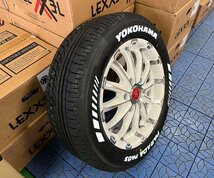 【車検対応】ハイエース200系 17インチ 215/60R17 タイヤホイール4本セット BD12 ヨコハマ パラダ ホワイトレター 新品 サマータイヤ_画像5