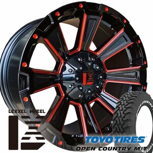 レッド LEXXEL DeathRock サーフ プラド ハイラックス H3 FJ 17インチ トーヨー オープンカントリーMT 265/65R17 265/70R17