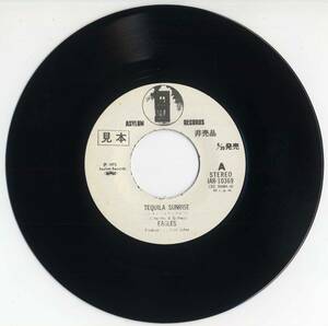 シングル☆EAGLES/テキーラ・サンライズ(見本白,盤のみ/ASYLUM,IAR-10369,'73)☆イーグルス/TEQUILA SUNRISE/PROMO WHITE LABEL