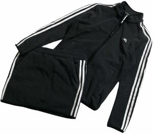# adidas Adidas # Performance Logo embroidery s Lee line fleece jacket skirt top and bottom setup black L