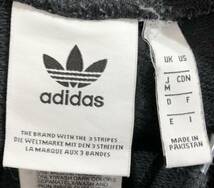 ■ adidas originals アディダス オリジナルス ■ トレフォイル ロゴ 刺繍 スリーライン スウェット ハーフ パンツ ブラック M_画像4