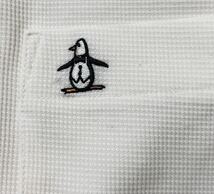 ● Munsingwear マンシングウェア ● ロゴ ペンギン 刺繍 サッカー地 半袖 ハーフジップ ゴルフ ポロシャツ ホワイト L_画像8