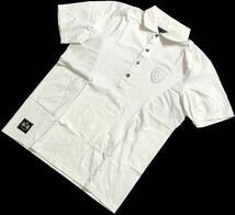 ■ 23区 SPORT ニジュウサンク スポーツ ■ ロゴ エンブレム 刺繍 半袖 ゴルフ ポロシャツ ホワイト L_画像1