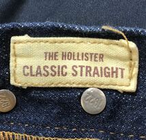 ■ HOLLISTER ホリスター アバクロ ■ ロゴ パッチ ユーズド色落ち ダメージ加工 デニム インディゴブルー W31/L30_画像7