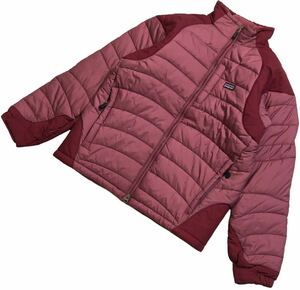 キッズサイズ ■ Patagonia パタゴニア ■ ロゴ ラベル 中綿入 ジャケット キッズサイズ ボルドー XL