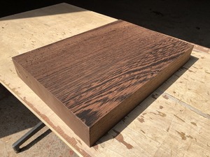 送料無料！！【S476E】ウエンジ 406×284×57㎜ 乾燥材 木工 DIY 材木 天然木 無垢材《銘木すずめや》