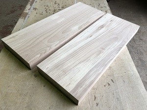 【S388C】1円スタート！ ブナ 532～537×192×35㎜ 2枚セット 乾燥材 木工 DIY 木材 無垢材《銘木すずめや》
