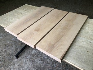 【S389C】1円スタート！ ブナ 585～590×188～193×32㎜ 3枚セット 乾燥材 木工 DIY 木材 無垢材《銘木すずめや》