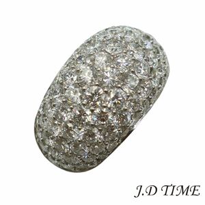 K18WG ダイヤモンド パヴェリング D4.08ct レディース【新品】(JD-JR-1225)