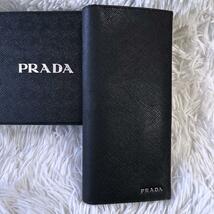 【PRADA】プラダ 極美品 長財布 サフィアーノ メタルロゴ 札 小銭入れ 薄型 カード収納 00031_画像1