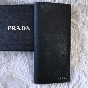 【PRADA】プラダ 極美品 長財布 サフィアーノ メタルロゴ 札 小銭入れ 薄型 カード収納 00031