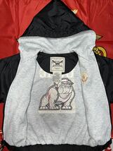 中古美品　USMC ナイロンジャケット　(ブルドッグ刺繍バッジ)キッズ用　OARSMAN製　SMALL ブラック_画像6