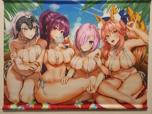 説明必読 ネコポス発送条件あり　サークル ユリルラリカ 販売 FGO　マシュ　スカサハ　水際　A1サイズ　タペストリー　絵師　小島紗