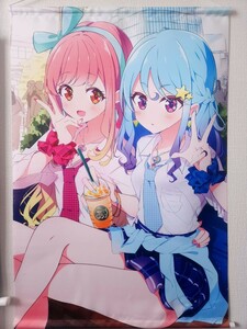 説明必読 ネコポス発送条件あり タペすとあ 販売　アイカツフレンズ ! 友希あいね 湊みお 絵師 bokkun B2スエード　タペストリー