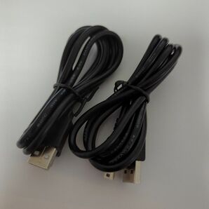 【2本セット】USBケーブル　Type A - mini USB Type B 約1.0m～1.2m