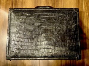  beautiful goods joru geo Armani attache case trunk bag black ko leather black briefcase business bag leather bag 