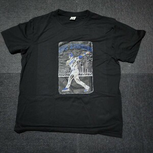 新品　野球　Dodgers 大谷翔平　ロサンゼルス　ドジャース　LA　半袖Tシャツ　プリント　 スケルトン　男女兼用　ブラック　L