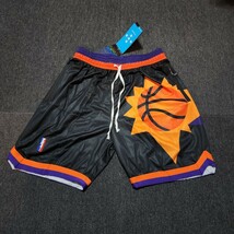 新品　NBA フェニックス・サンズ　ハーフパンツ　Short　ユニフォームパンツ　バスケパンツ　袋付き　ブラック　2XLサイズ　Suns_画像2