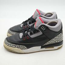 NIKE AIR JORDAN 3 RETRO OG BG ナイキ エアジョーダン スニーカー 23.5cm ブラック 854261-001 ストリート 完売モデル_画像2