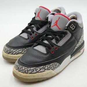 NIKE AIR JORDAN 3 RETRO OG BG Nike air Jordan sneakers 23.5cm black 854261-001 Street complete sale model 