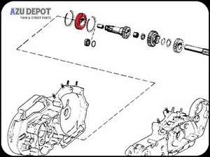 TMメインシャフトベアリング　1957-88XL/1984-90BT用　9025A ハーレー