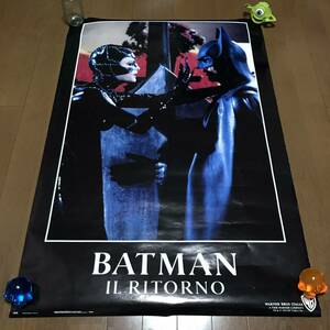 イタリア版 バットマン リターンズ ポスター / 約99.5cm×67.5cm / BATMAN IL RITORNO / BATMAN RETURNS 当時物