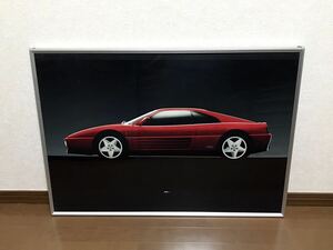 当時物 フェラーリ 348 tb ポスター 額装 / フレームサイズ 80.5cm×60.5cm / Ferrari / アンティーク ヴィンテージ