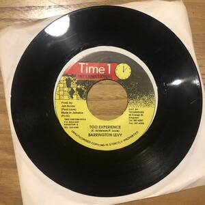 ★ barrington levy ★ too experience / time 1 中古 レゲエ ダンスホール 7インチ