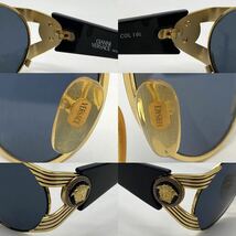 GIANNI VERSACE ジャンニ ヴェルサーチ　サングラス メデューサ ブラック ゴールド ファッション 小物　P817_画像8