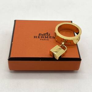 HERMES エルメス スカーフリング ケリー カデナモチーフ ゴールド アクセサリー P863