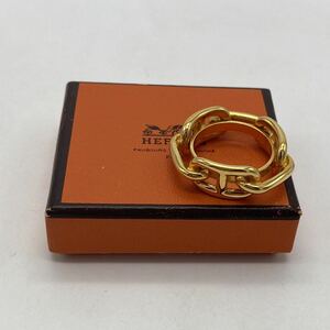 HERMES エルメス スカーフリング ゴールド ファッション アクセサリー P864